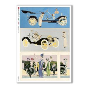 VEHICLES-0043. Papel de Arroz vehículos para decoupage.
