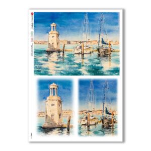 VIEWS-0175. Papel de Arroz paisajes para decoupage.