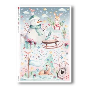 CHRISTMAS-0313. Papel de Arroz Navidad para decoupage.