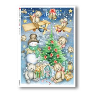 CHRISTMAS-0323. Papel de Arroz Navidad para decoupage.