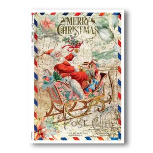 CHRISTMAS-0331. Papel de Arroz victoriano Navidad para decoupage.