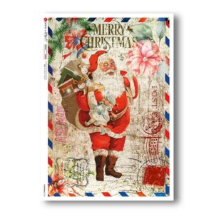 CHRISTMAS-0332. Papel de Arroz victoriano Navidad para decoupage.