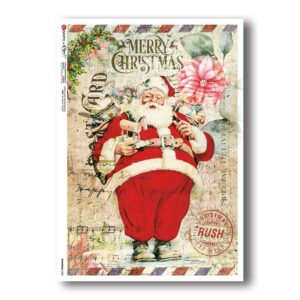 CHRISTMAS-0333. Papel de Arroz victoriano Navidad para decoupage.