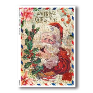 CHRISTMAS-0334. Papel de Arroz victoriano Navidad para decoupage.