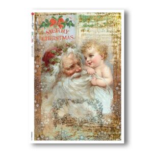 CHRISTMAS-0335. Papel de Arroz victoriano Navidad para decoupage.