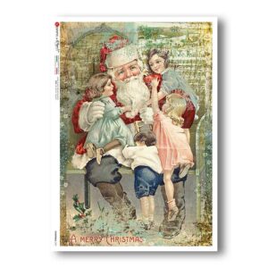 CHRISTMAS-0337. Papel de Arroz victoriano Navidad para decoupage.