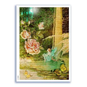 FAIRIES-0083. Papel de Arroz hadas para decoupage.