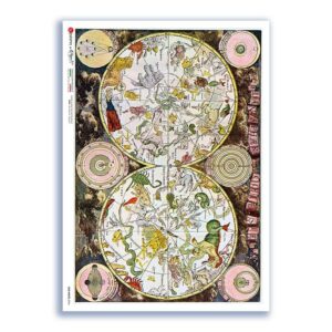 OLD-MAPS-0044. Papel de Arroz mapas antiguos para decoupage.