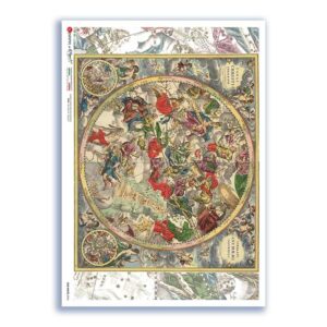 OLD-MAPS-0045. Papel de Arroz mapas antiguos para decoupage.