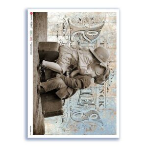 OLD-PHOTOS-0105. Papel de Arroz victoriano para decoupage.