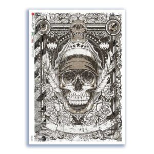 SKULL-0021. Papel de Arroz cráneos para decoupage.