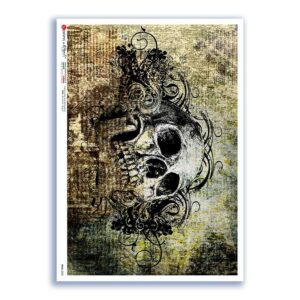 SKULL-0022. Papel de Arroz cráneos para decoupage.