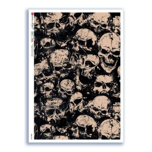 SKULL-0024. Papel de Arroz cráneos para decoupage.