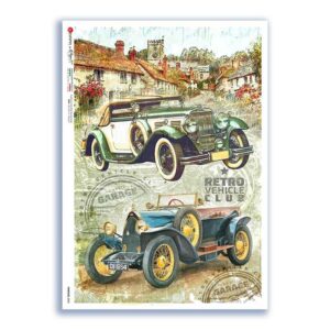 VEHICLES-0050. Papel de Arroz vehículos para decoupage.