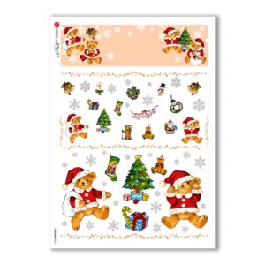 CHRISTMAS-0275. Papel de Arroz Navidad victoriano para decoupage.