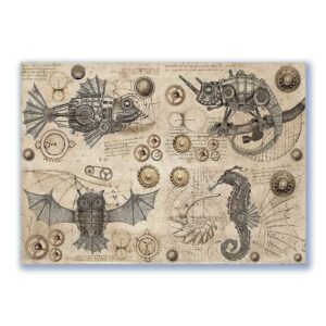 GF-OBJETOS-ANTIGUOS-004. Papel de arroz de gran tamaño