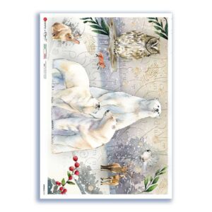 ANIMALS-0193. Papel de Arroz animales para decoupage.