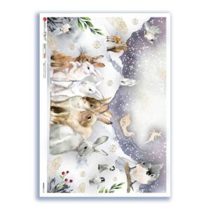 ANIMALS-0194. Papel de Arroz animales para decoupage.