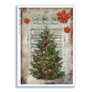 CHRISTMAS-0340. Papel de Arroz victoriano Navidad para decoupage.