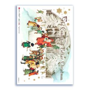 CHRISTMAS-0347. Papel de Arroz victoriano Navidad para decoupage.