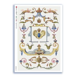 GROTTESCHE-0009. Papel de Arroz grotesca para decoupage.