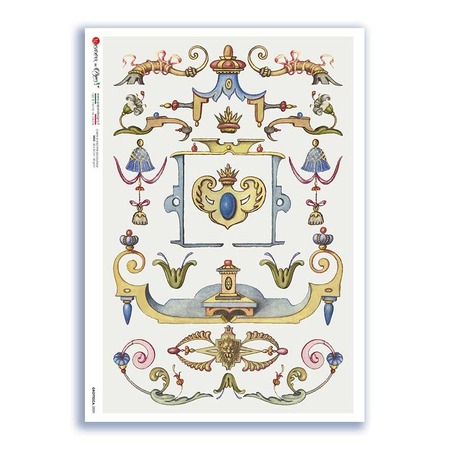 GROTTESCHE-0009. Papel de Arroz grotesca para decoupage.