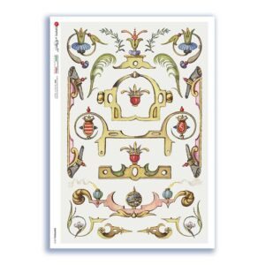 GROTTESCHE-0010. Papel de Arroz grotesca para decoupage.