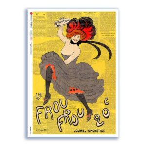 NOUVEAU-0035. Papel de Arroz art nouveau para decoupage.