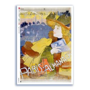 NOUVEAU-0036. Papel de Arroz art nouveau para decoupage.