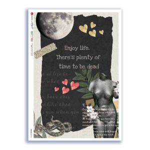 PHRASES-0037-UK. Papel de Arroz frases para decoupage.