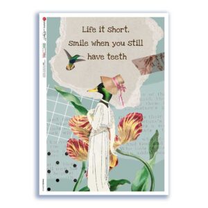 PHRASES-0039-UK. Papel de Arroz frases para decoupage.