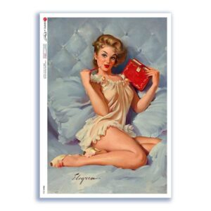 PINUP-0036. Papel de Arroz pin-up para decoupage.