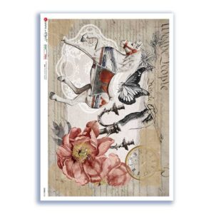SCENE-0125. Papel de Arroz pictórico para decoupage.