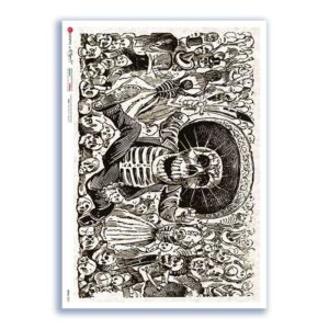 SKULL-0027. Papel de Arroz cráneos para decoupage.