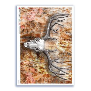 SKULL-0032. Papel de Arroz cráneos para decoupage.