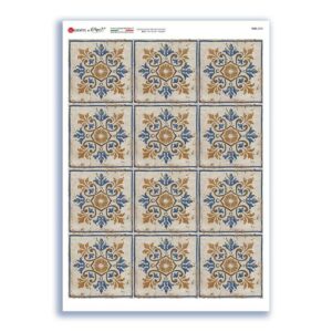 TILES-0050. Papel de Arroz azulejos para decoupage.