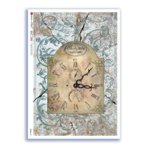 TIME-0036. Papel de Arroz relojes para decoupage.