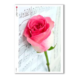 FLOWERS-0026. Papel de Arroz flores para decoupage.