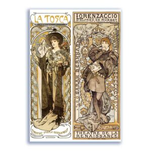 GF-ART NOUVEAU-015. Papel de arroz de gran tamaño