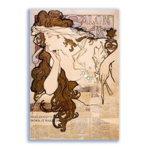 GF-ART NOUVEAU-016. Papel de arroz de gran tamaño