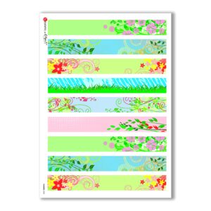 FLOWERS-0028. Papel de Arroz flores para decoupage.