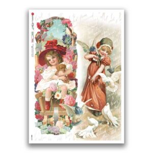 BABY-0091. Papel de Arroz niños para decoupage