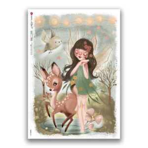 FAIRIES-0091. Papel de Arroz hadas para decoupage.