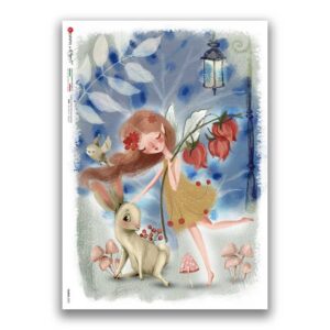 FAIRIES-0092. Papel de Arroz hadas para decoupage.