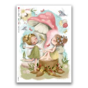 FAIRIES-0093. Papel de Arroz hadas para decoupage.