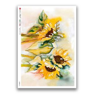 FLOWERS-0400. Papel de Arroz flores para decoupage.