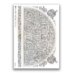 GROTTESCHE-0017. Papel de Arroz grotesca para decoupage.