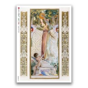 NOUVEAU-0038. Papel de Arroz art nouveau para decoupage.