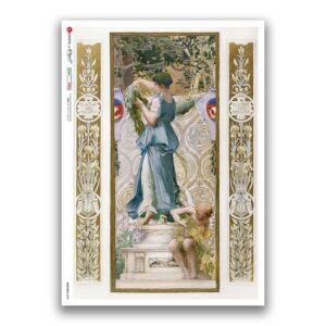 NOUVEAU-0040. Papel de Arroz art nouveau para decoupage.