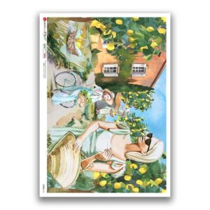 SCENE-0141. Papel de Arroz pictórico para decoupage.
